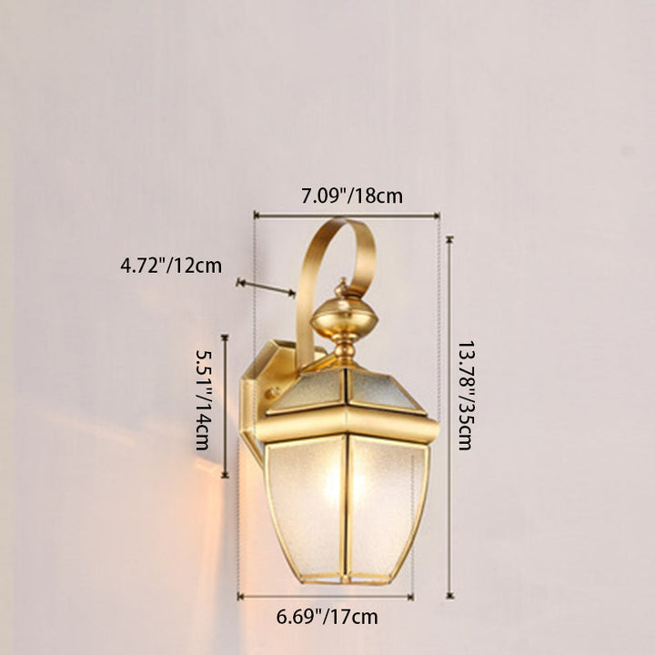 Contemporary Scandinavian Hexagonal Round Square Glass Brass 1/3 Light Wall Sconce Lamp For Garden | Stornfield