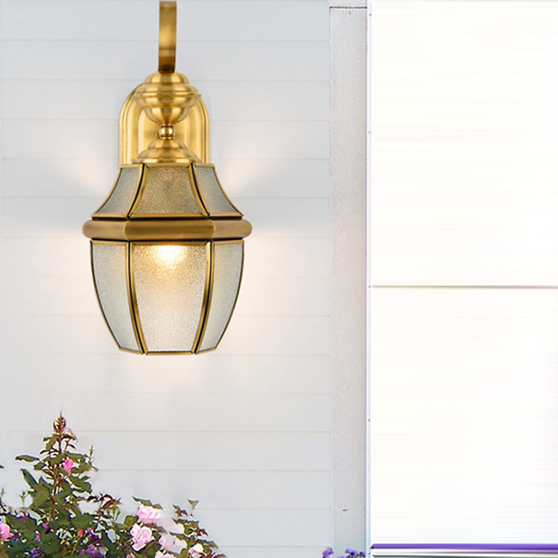Contemporary Scandinavian Hexagonal Round Square Glass Brass 1/3 Light Wall Sconce Lamp For Garden | Stornfield