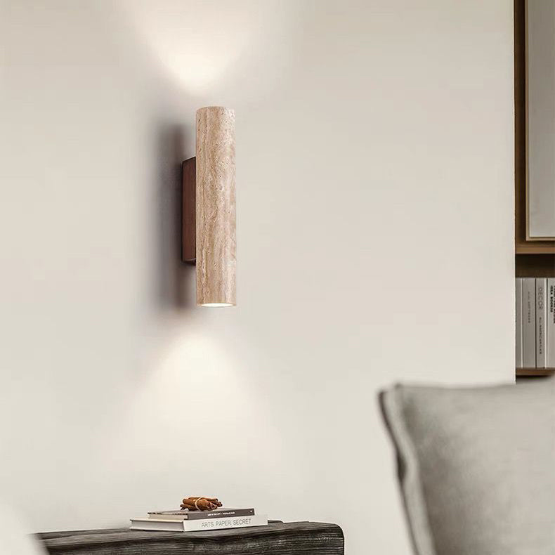 Stornfield | Nordivea Travertine Wall Sconce | Scandinavian Design | 2-Light | Wood & Travertine
