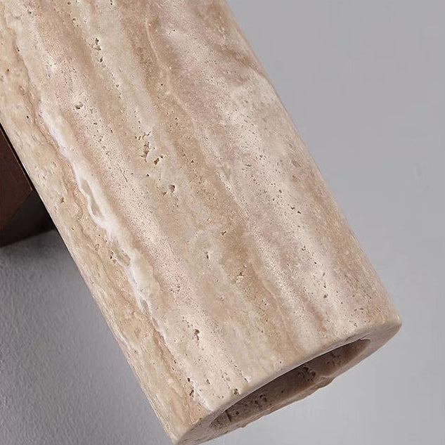 Stornfield | Nordivea Travertine Wall Sconce | Scandinavian Design | 2-Light | Wood & Travertine