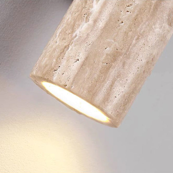 Stornfield | Nordivea Travertine Wall Sconce | Scandinavian Design | 2-Light | Wood & Travertine