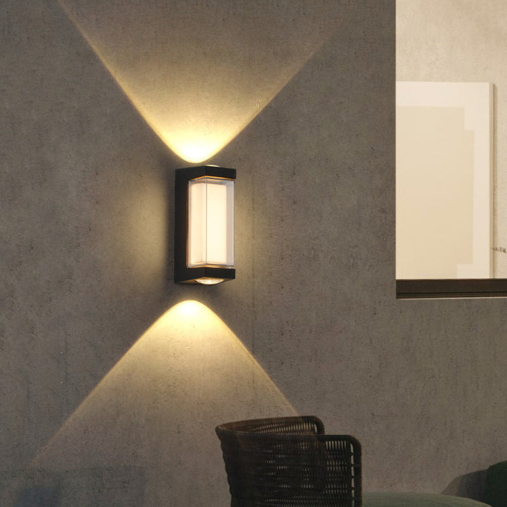 Modern Simplicity Rectangle Round Diamond PC Aluminum LED Wall Sconce Lamp For Garden | Stornfield