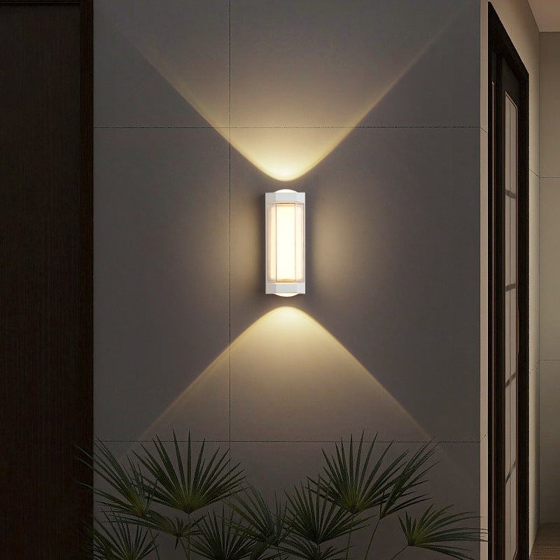Modern Simplicity Rectangle Round Diamond PC Aluminum LED Wall Sconce Lamp For Garden | Stornfield