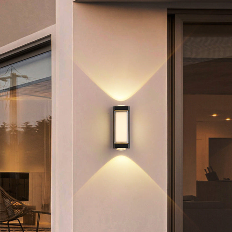 Modern Simplicity Rectangle Round Diamond PC Aluminum LED Wall Sconce Lamp For Garden | Stornfield