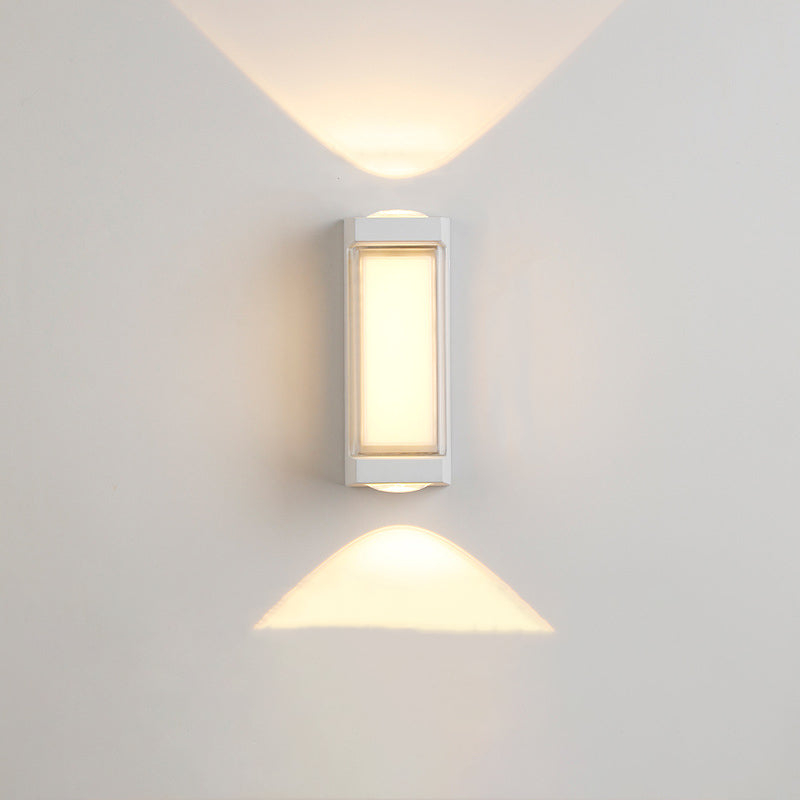 Modern Simplicity Rectangle Round Diamond PC Aluminum LED Wall Sconce Lamp For Garden | Stornfield