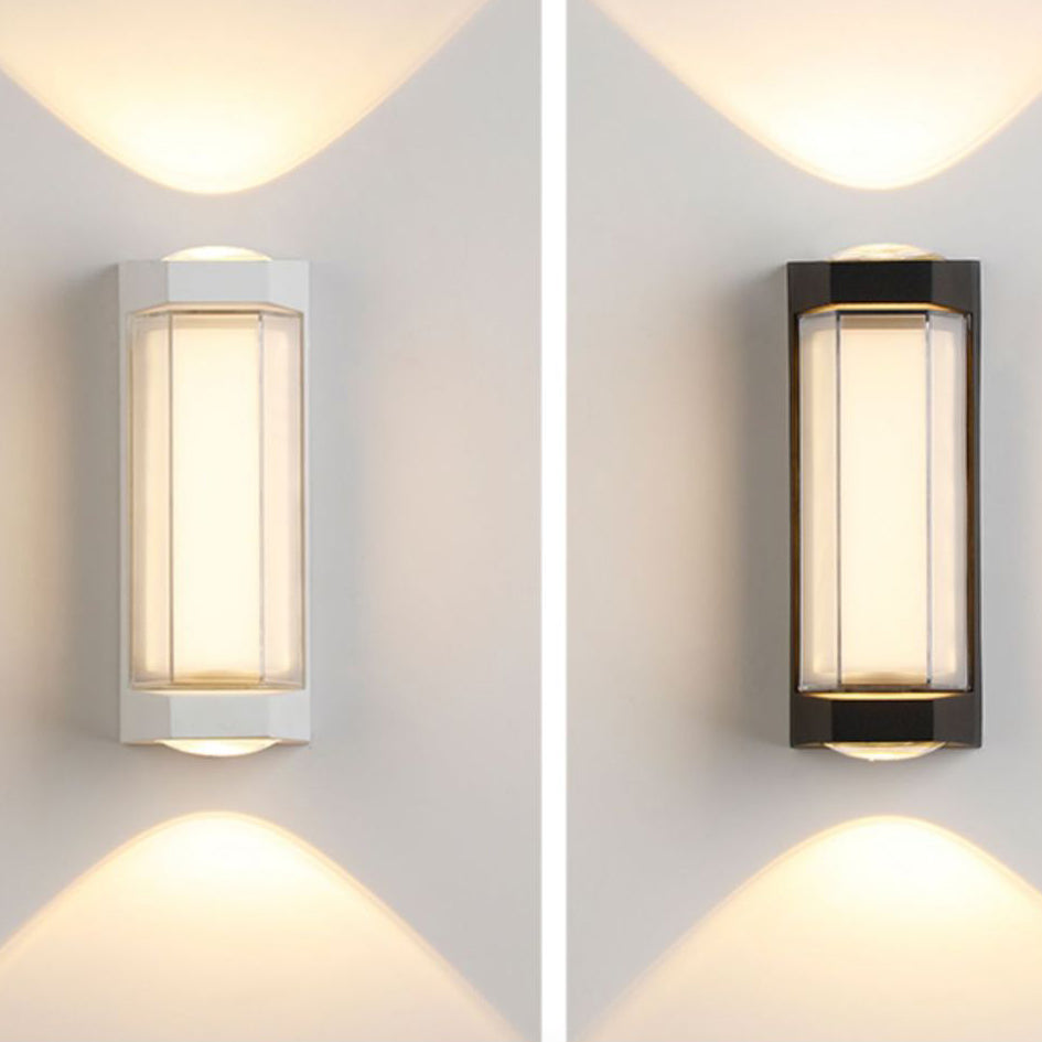 Modern Simplicity Rectangle Round Diamond PC Aluminum LED Wall Sconce Lamp For Garden | Stornfield