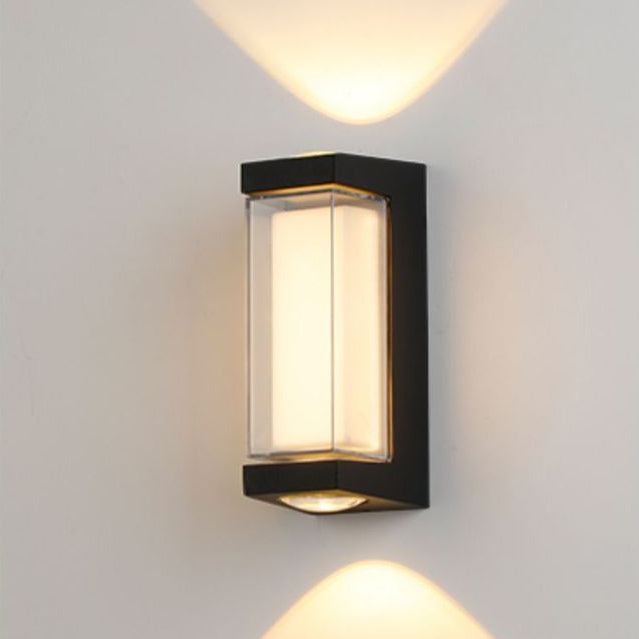 Modern Simplicity Rectangle Round Diamond PC Aluminum LED Wall Sconce Lamp For Garden | Stornfield