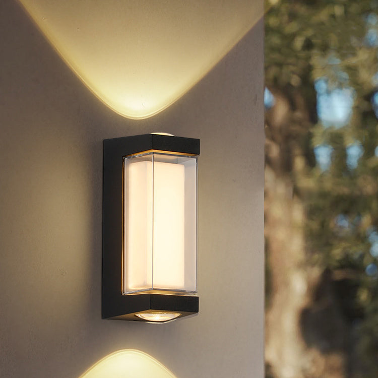 Modern Simplicity Rectangle Round Diamond PC Aluminum LED Wall Sconce Lamp For Garden | Stornfield