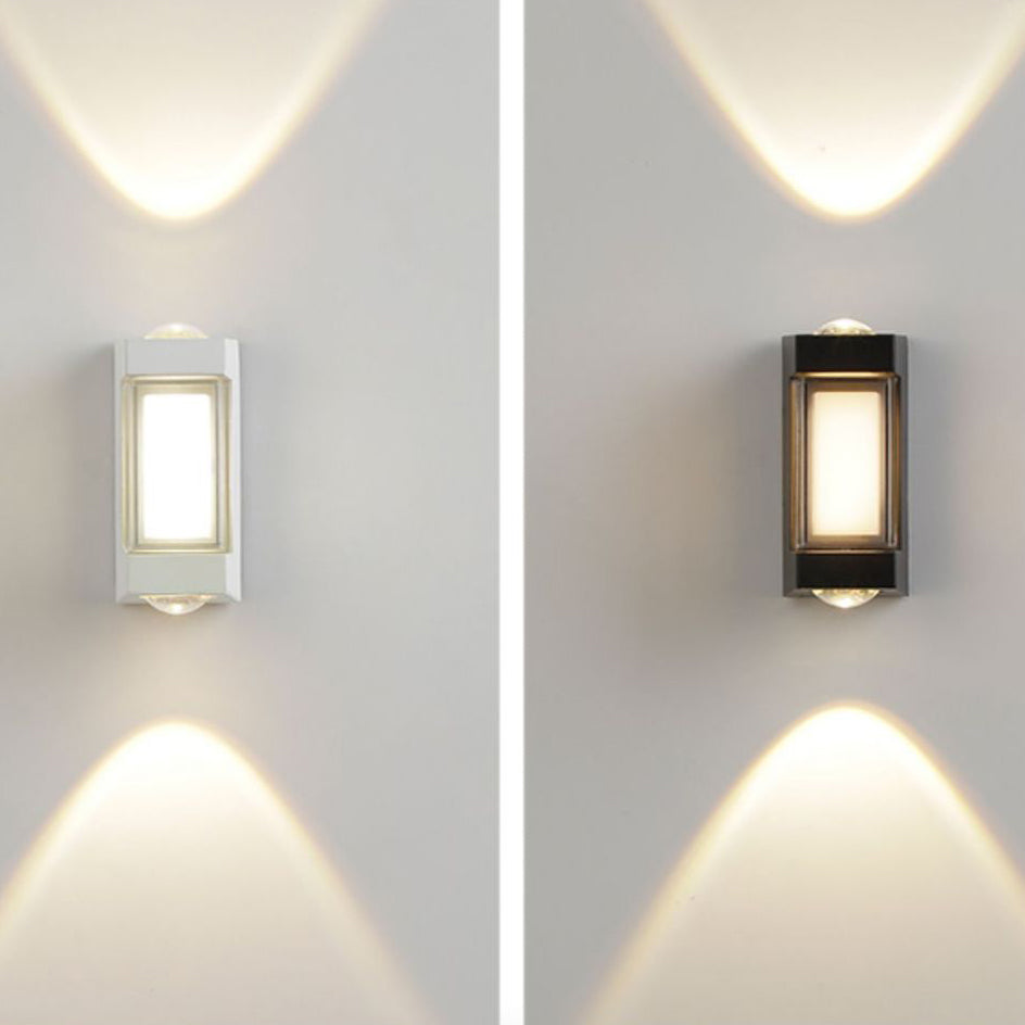 Modern Simplicity Rectangle Round Diamond PC Aluminum LED Wall Sconce Lamp For Garden | Stornfield