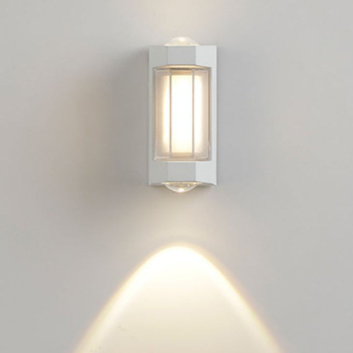 Modern Simplicity Rectangle Round Diamond PC Aluminum LED Wall Sconce Lamp For Garden | Stornfield