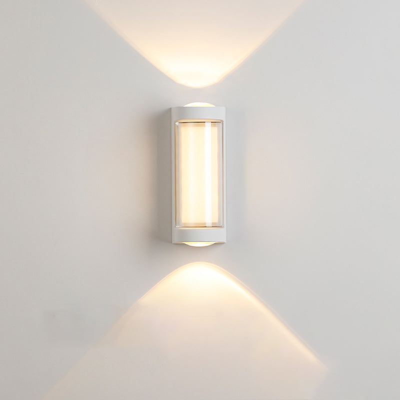Modern Simplicity Rectangle Round Diamond PC Aluminum LED Wall Sconce Lamp For Garden | Stornfield