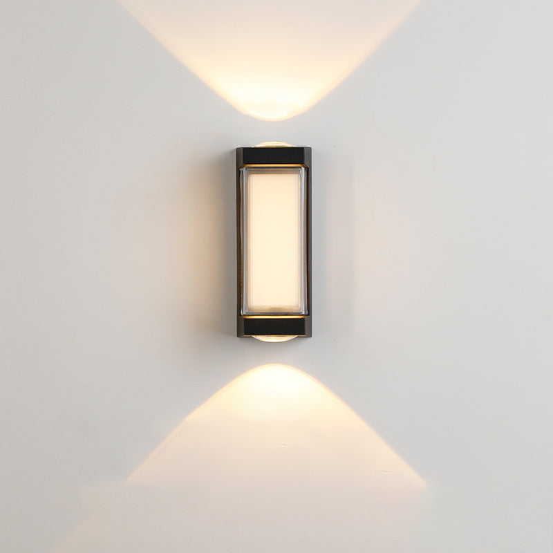 Modern Simplicity Rectangle Round Diamond PC Aluminum LED Wall Sconce Lamp For Garden | Stornfield