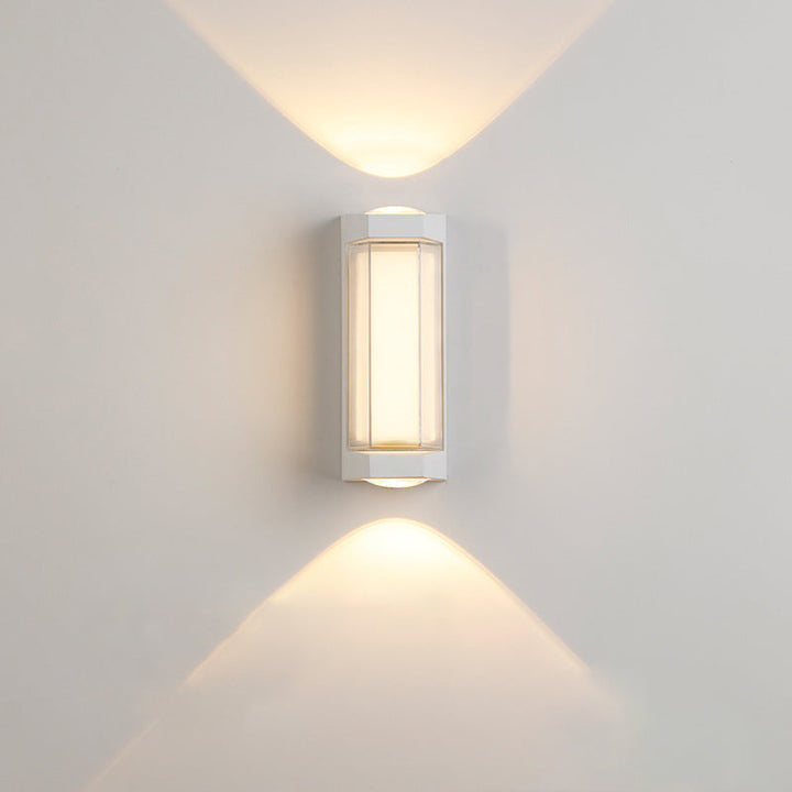 Modern Simplicity Rectangle Round Diamond PC Aluminum LED Wall Sconce Lamp For Garden | Stornfield