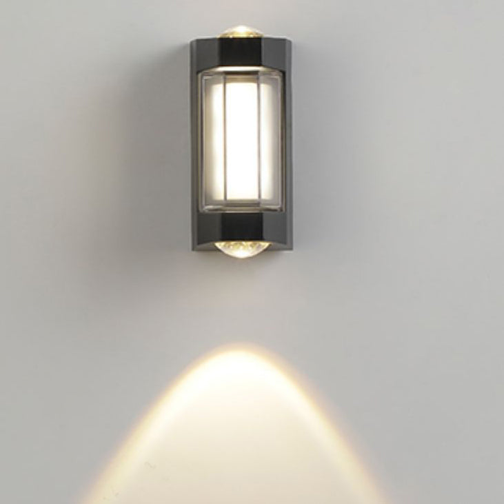 Modern Simplicity Rectangle Round Diamond PC Aluminum LED Wall Sconce Lamp For Garden | Stornfield