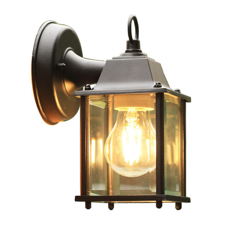 Modern Minimalist Square Rectangle Round Glass Aluminum 1-Light Wall Sconce Lamp For Garden | Stornfield