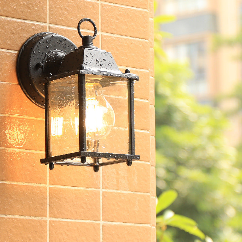 Modern Minimalist Square Rectangle Round Glass Aluminum 1-Light Wall Sconce Lamp For Garden | Stornfield