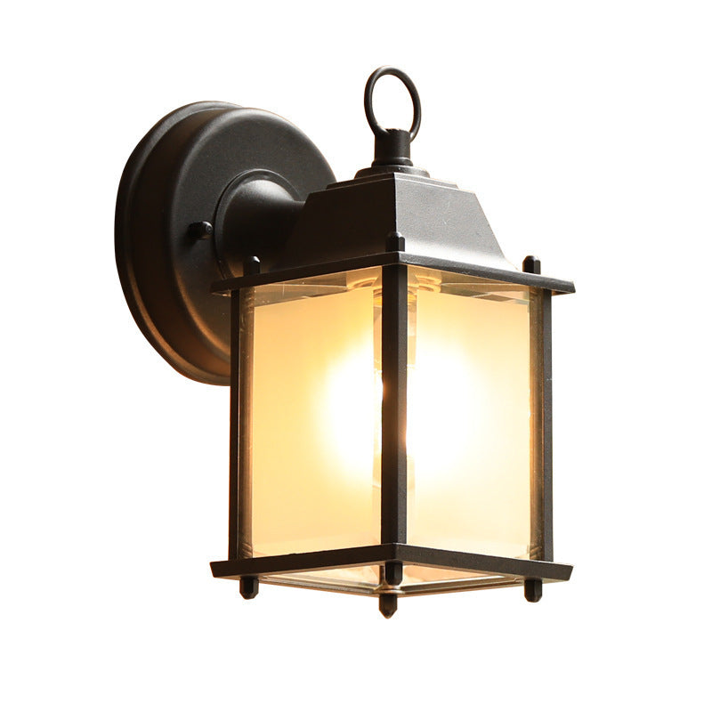 Modern Minimalist Square Rectangle Round Glass Aluminum 1-Light Wall Sconce Lamp For Garden | Stornfield