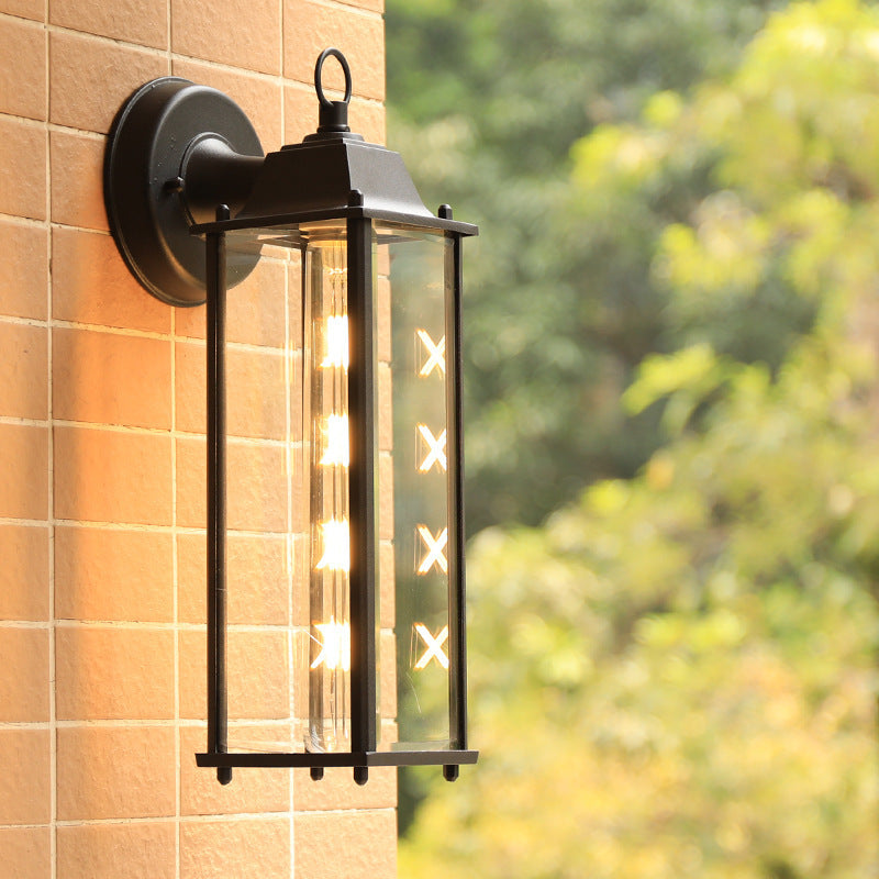Modern Minimalist Square Rectangle Round Glass Aluminum 1-Light Wall Sconce Lamp For Garden | Stornfield