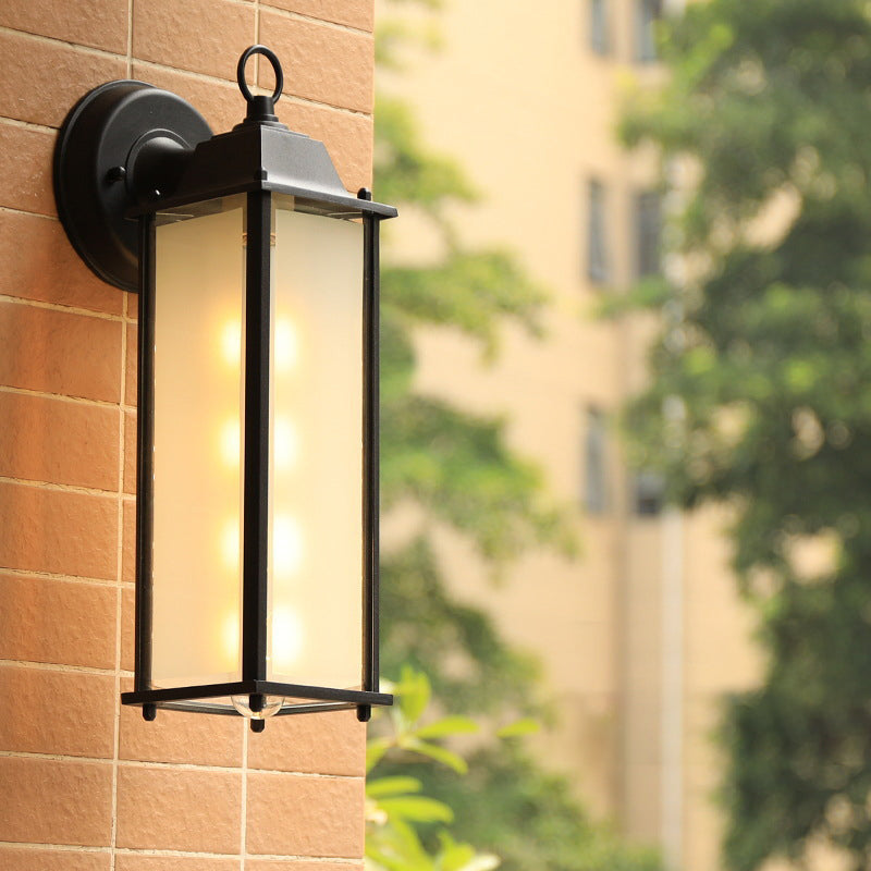Modern Minimalist Square Rectangle Round Glass Aluminum 1-Light Wall Sconce Lamp For Garden | Stornfield