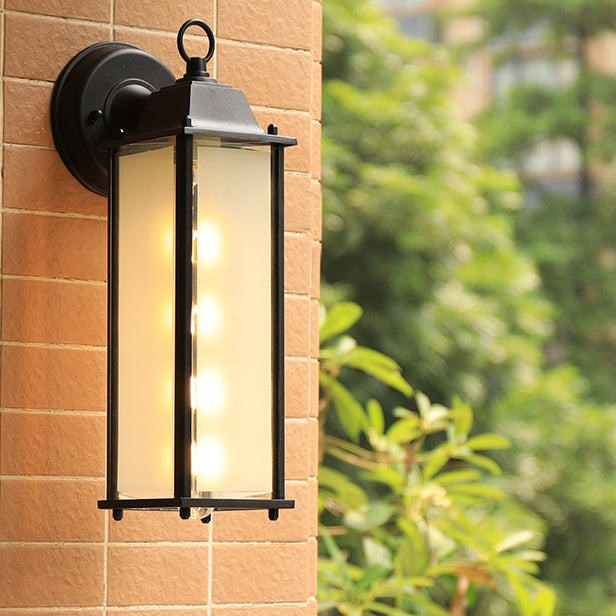 Modern Minimalist Square Rectangle Round Glass Aluminum 1-Light Wall Sconce Lamp For Garden | Stornfield