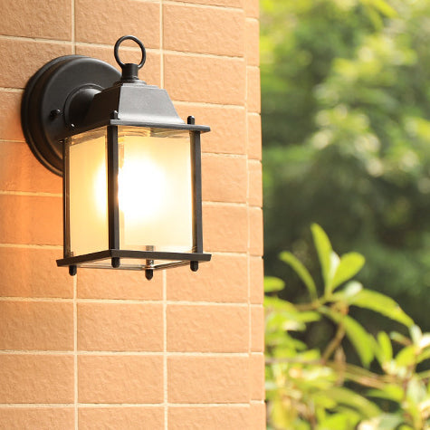 Modern Minimalist Square Rectangle Round Glass Aluminum 1-Light Wall Sconce Lamp For Garden | Stornfield