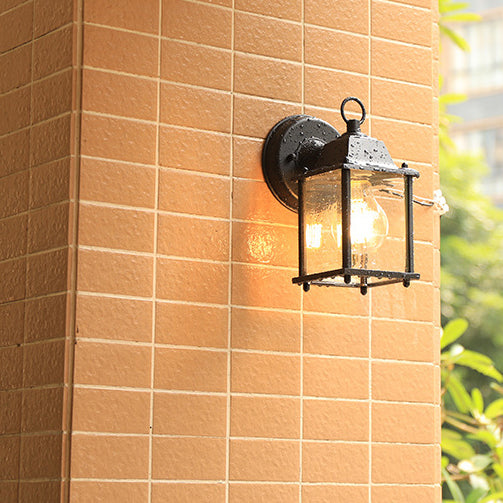 Modern Minimalist Square Rectangle Round Glass Aluminum 1-Light Wall Sconce Lamp For Garden | Stornfield