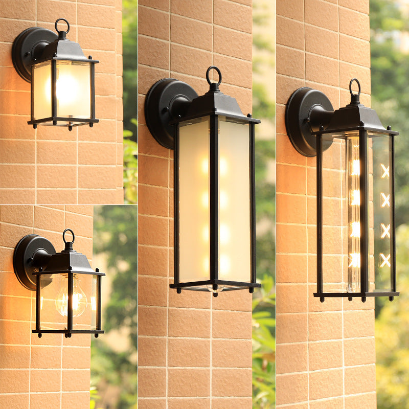 Modern Minimalist Square Rectangle Round Glass Aluminum 1-Light Wall Sconce Lamp For Garden | Stornfield