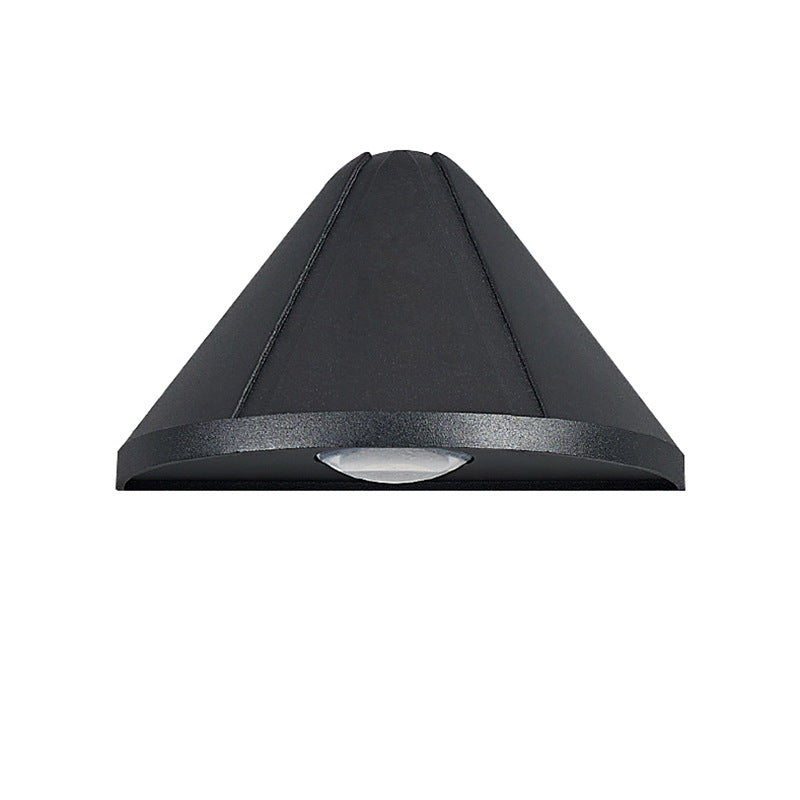 Modern Minimalist Triangle Waterproof Lens Aluminum LED Wall Sconce Lamp For Outdoor Patio | Stornfield
