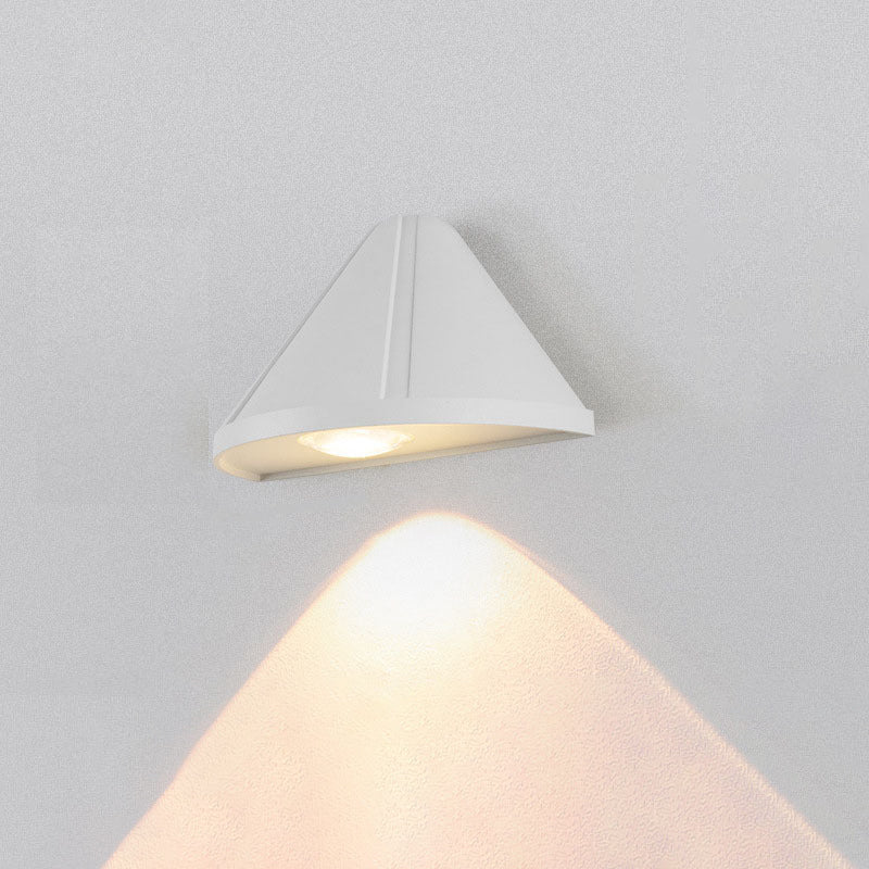 Modern Minimalist Triangle Waterproof Lens Aluminum LED Wall Sconce Lamp For Outdoor Patio | Stornfield