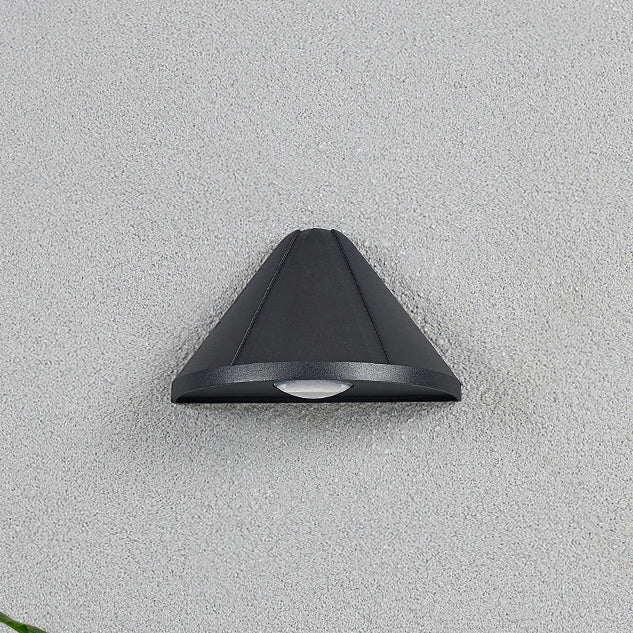 Modern Minimalist Triangle Waterproof Lens Aluminum LED Wall Sconce Lamp For Outdoor Patio | Stornfield