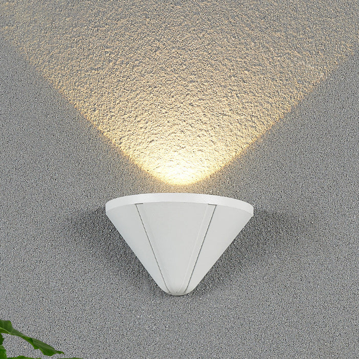 Modern Minimalist Triangle Waterproof Lens Aluminum LED Wall Sconce Lamp For Outdoor Patio | Stornfield