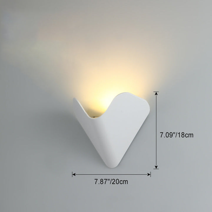 Modern Minimalist Triangle Bird's Nest Half Circle Waterproof Aluminum LED Wall Sconce Lamp For Outdoor Patio | Stornfield