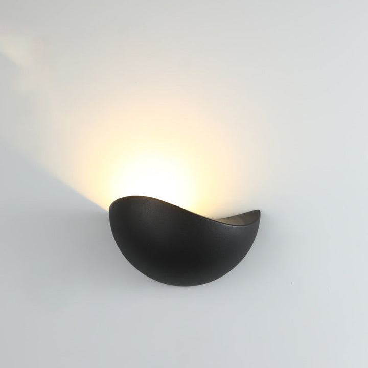 Modern Minimalist Triangle Bird's Nest Half Circle Waterproof Aluminum LED Wall Sconce Lamp For Outdoor Patio | Stornfield