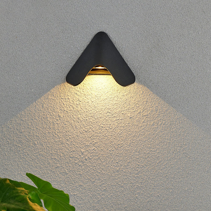 Modern Minimalist Triangle Bird's Nest Half Circle Waterproof Aluminum LED Wall Sconce Lamp For Outdoor Patio | Stornfield
