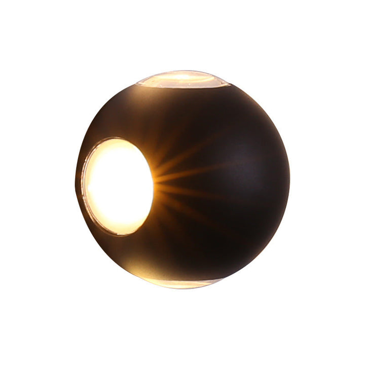 Modern Minimalist Round Square Orb Lens Aluminum LED Wall Sconce Lamp For Garden | Stornfield