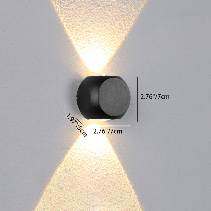 Modern Minimalist Round Square Orb Lens Aluminum LED Wall Sconce Lamp For Garden | Stornfield