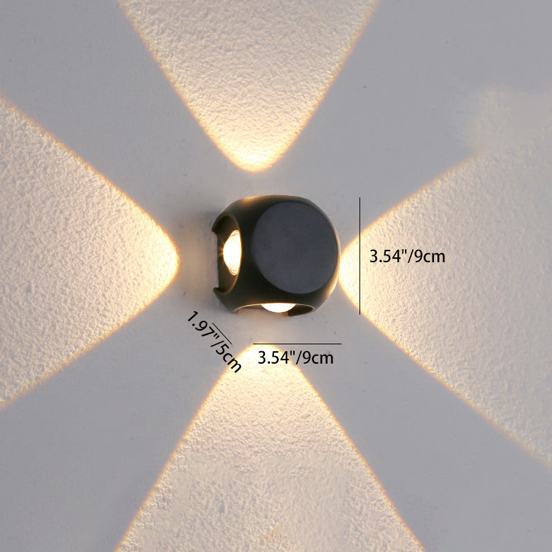 Modern Minimalist Round Square Orb Lens Aluminum LED Wall Sconce Lamp For Garden | Stornfield