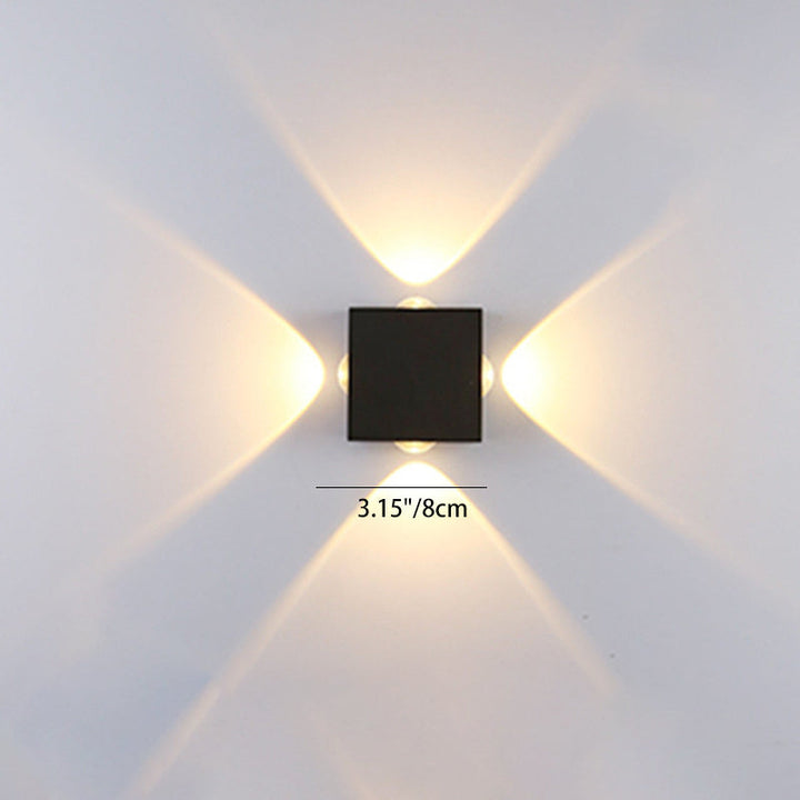 Modern Minimalist Round Square Orb Lens Aluminum LED Wall Sconce Lamp For Garden | Stornfield