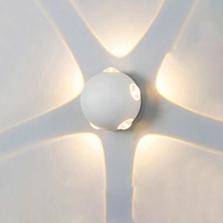 Modern Minimalist Round Square Orb Lens Aluminum LED Wall Sconce Lamp For Garden | Stornfield