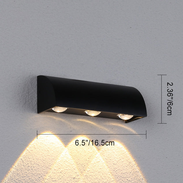 Modern Simplicity Waterproof Arched Cylindrical Aluminium PC LED Wall Sconce Lamp For Outdoor Patio | Stornfield