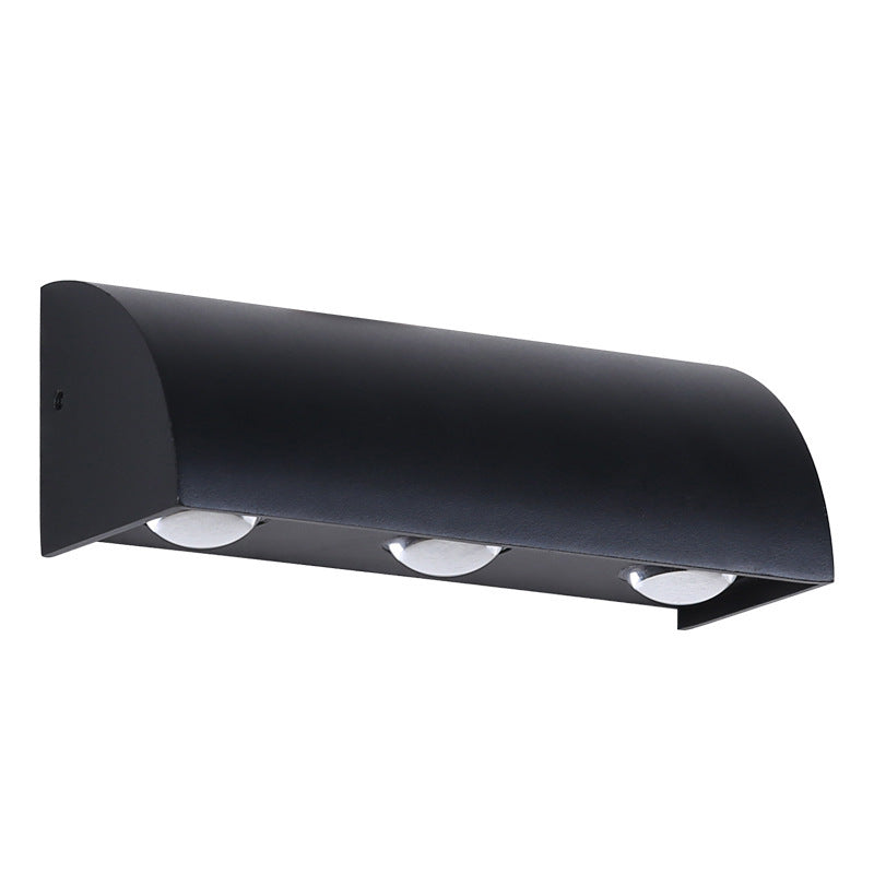 Modern Simplicity Waterproof Arched Cylindrical Aluminium PC LED Wall Sconce Lamp For Outdoor Patio | Stornfield