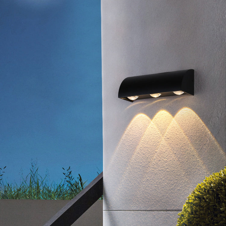 Modern Simplicity Waterproof Arched Cylindrical Aluminium PC LED Wall Sconce Lamp For Outdoor Patio | Stornfield