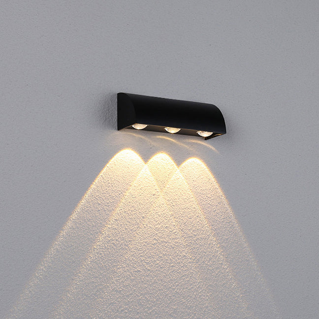 Modern Simplicity Waterproof Arched Cylindrical Aluminium PC LED Wall Sconce Lamp For Outdoor Patio | Stornfield