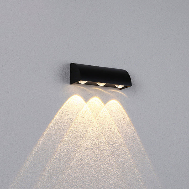 Modern Simplicity Waterproof Arched Cylindrical Aluminium PC LED Wall Sconce Lamp For Outdoor Patio | Stornfield