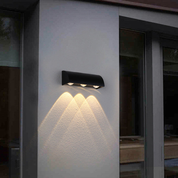 Modern Simplicity Waterproof Arched Cylindrical Aluminium PC LED Wall Sconce Lamp For Outdoor Patio | Stornfield