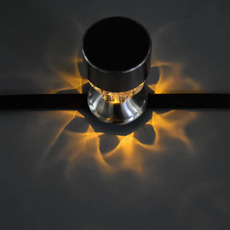 Modern Simplicity Solar Waterproof PP Stainless Steel Diamond Cylinder LED Landscape Lighting Outdoor Light For Garden | Stornfield