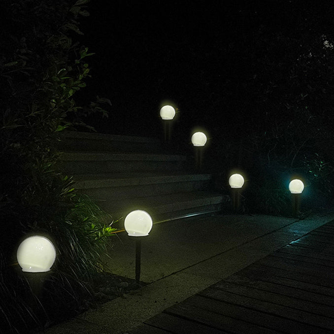 Modern Minimalist Solar Waterproof ABS Ball LED Landscape Lighting Outdoor Light For Garden | Stornfield