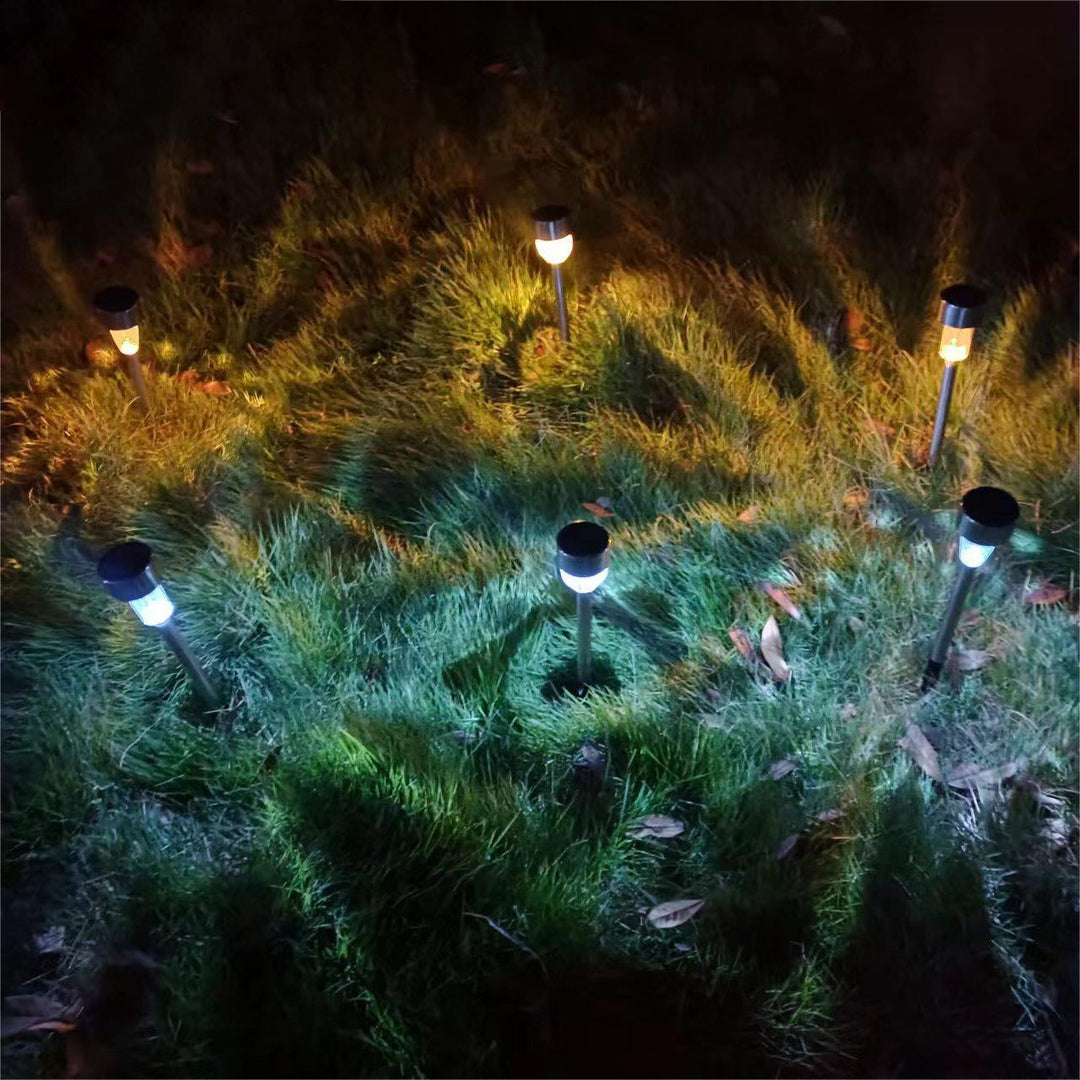 Stornfield | Simplicité moderne éclairage de paysage LED cylindrique solaire étanche en acier inoxydable lumière d'extérieur pour le jardin