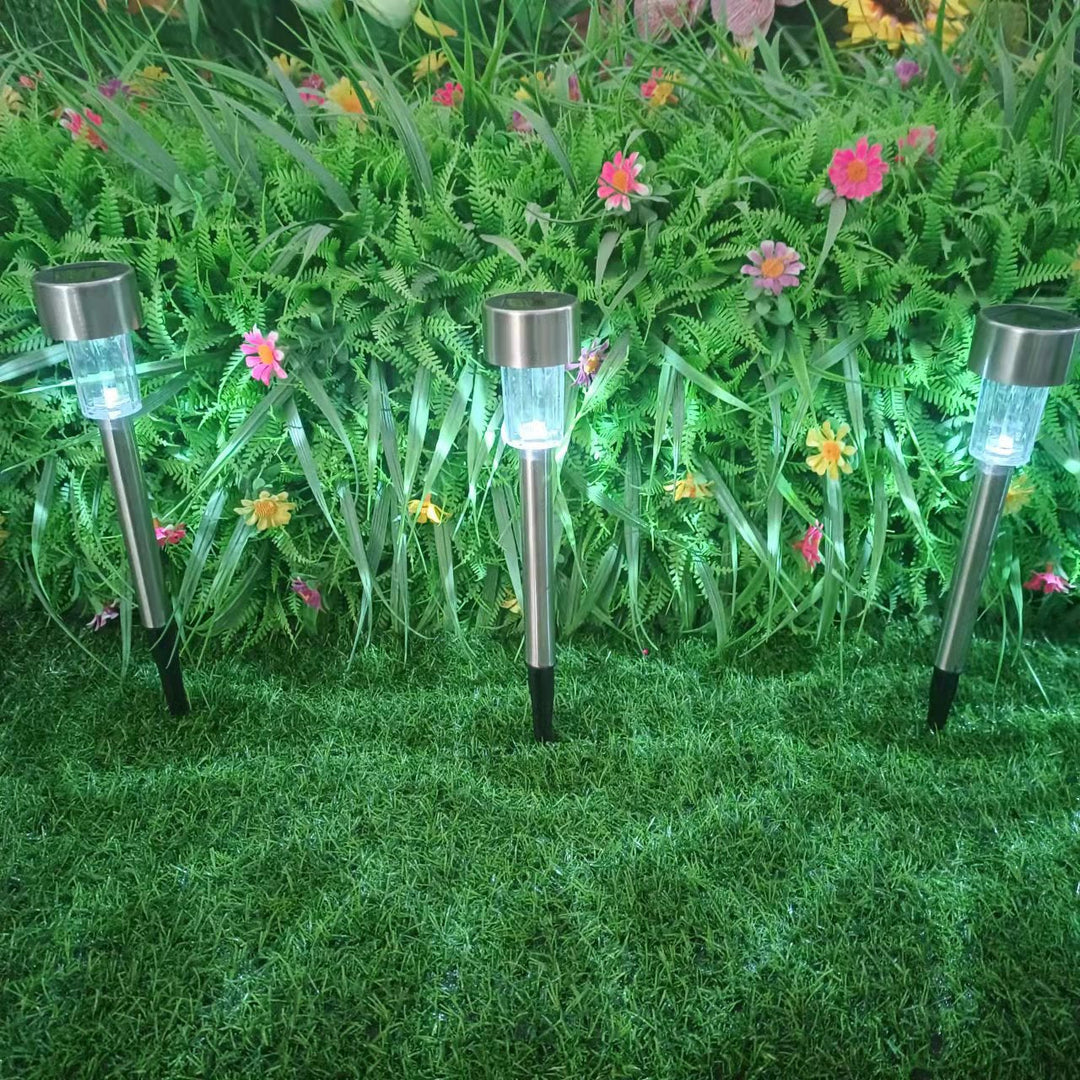 Stornfield | Simplicité moderne éclairage de paysage LED cylindrique solaire étanche en acier inoxydable lumière d'extérieur pour le jardin