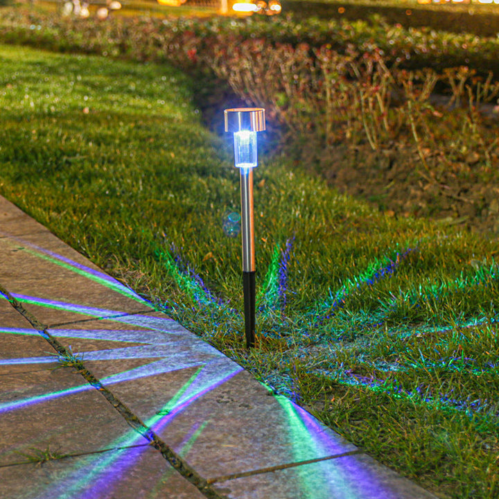 Stornfield | Simplicité moderne éclairage de paysage LED cylindrique solaire étanche en acier inoxydable lumière d'extérieur pour le jardin
